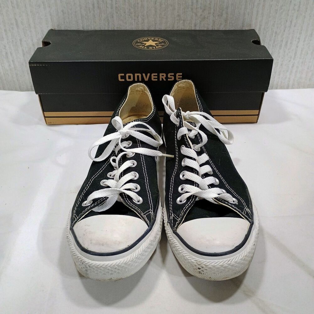 Converse Chuck Taylor All Star Ox Low Black Men 10 Women 12 Sneakers M9166 Box - Picture 3 of 9